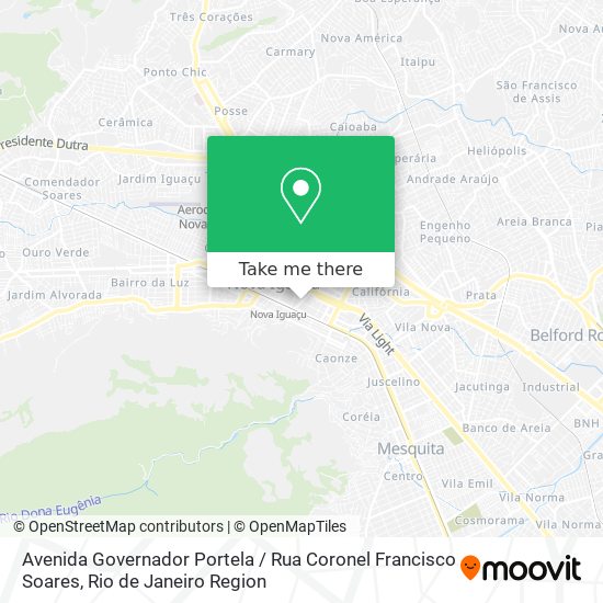 Mapa Avenida Governador Portela / Rua Coronel Francisco Soares