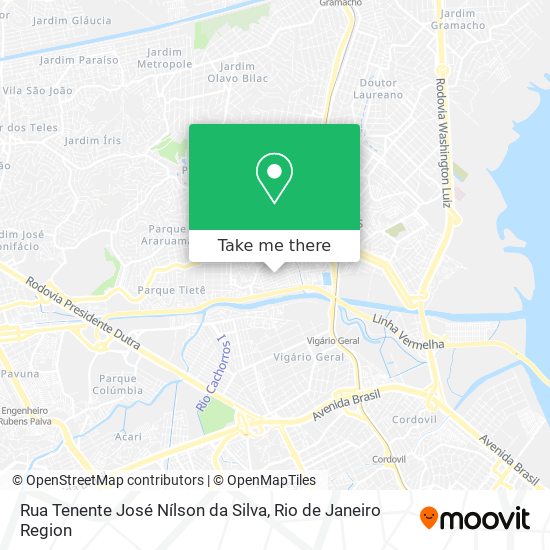 Mapa Rua Tenente José Nílson da Silva
