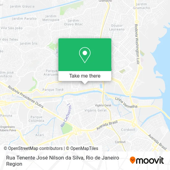 Rua Tenente José Nílson da Silva map