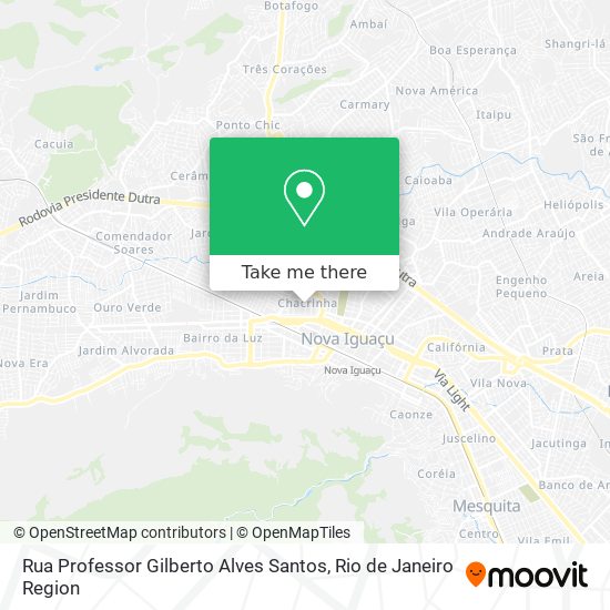 Mapa Rua Professor Gilberto Alves Santos