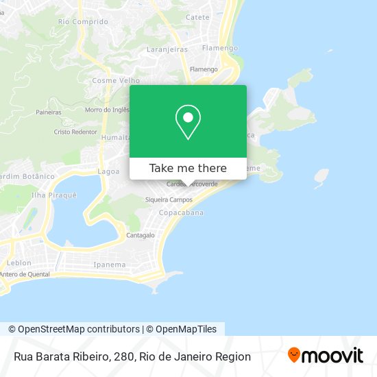 Mapa Rua Barata Ribeiro, 280