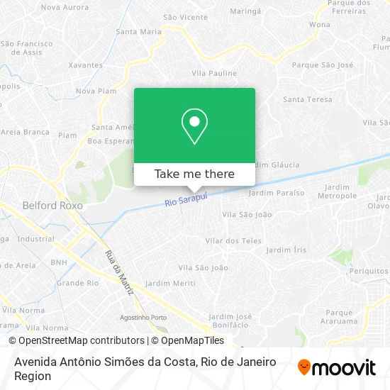 Avenida Antônio Simões da Costa map