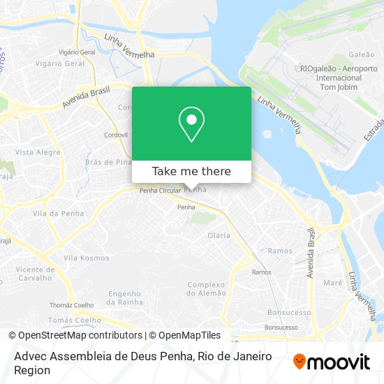 Mapa Advec Assembleia de Deus Penha