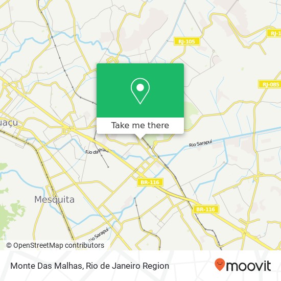 Mapa Monte Das Malhas