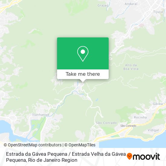 Mapa Estrada da Gávea Pequena / Estrada Velha da Gávea Pequena