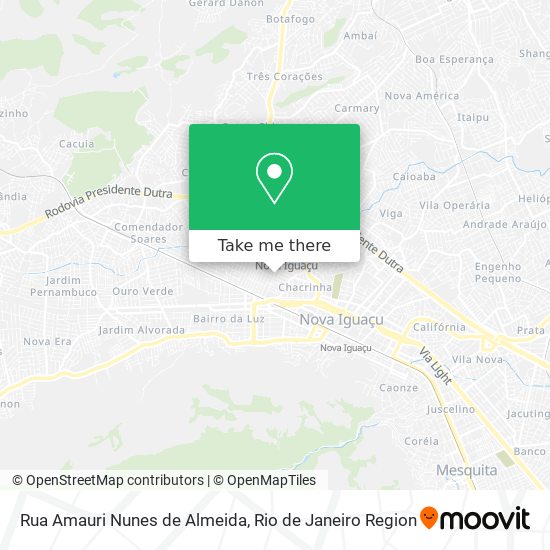 Mapa Rua Amauri Nunes de Almeida