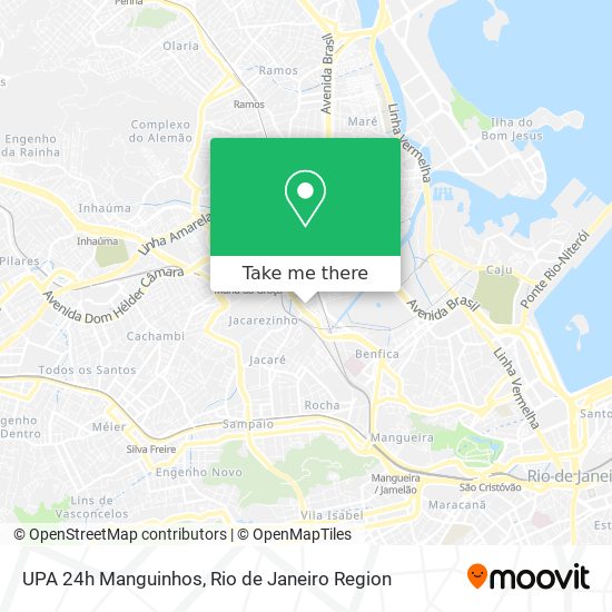 Mapa UPA 24h Manguinhos