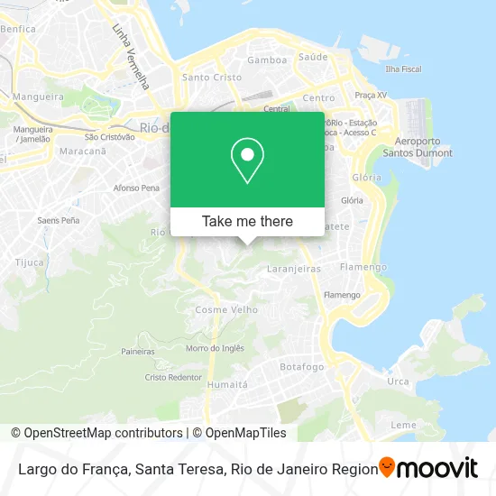 Largo do França, Santa Teresa map