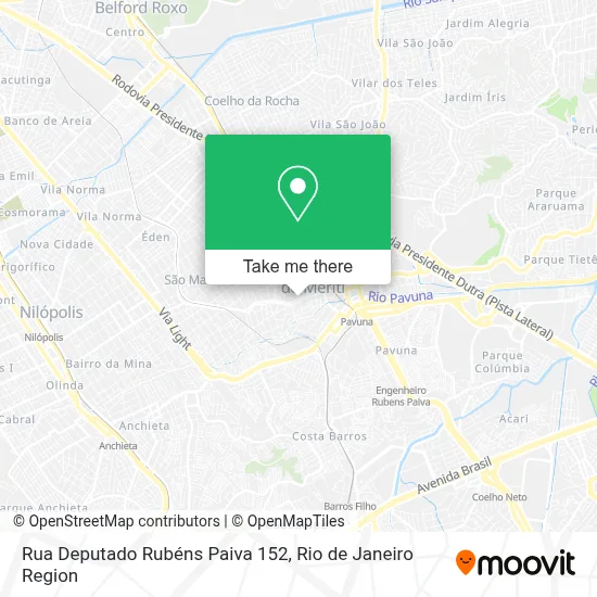 Rua Deputado Rubéns Paiva 152 map