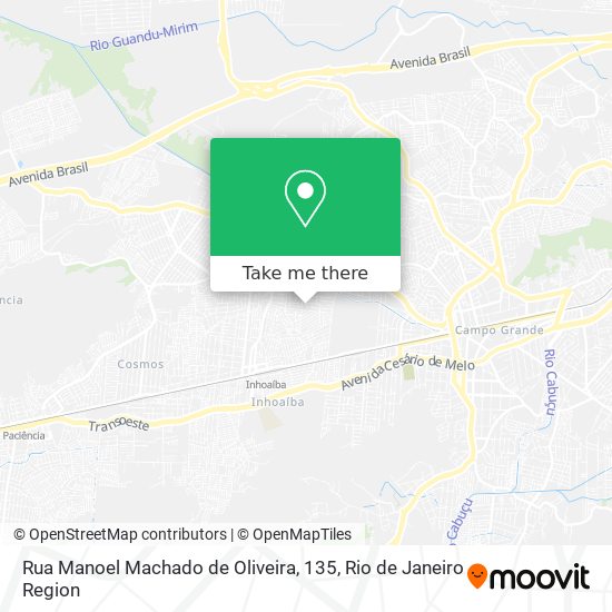 Rua Manoel Machado de Oliveira, 135 map