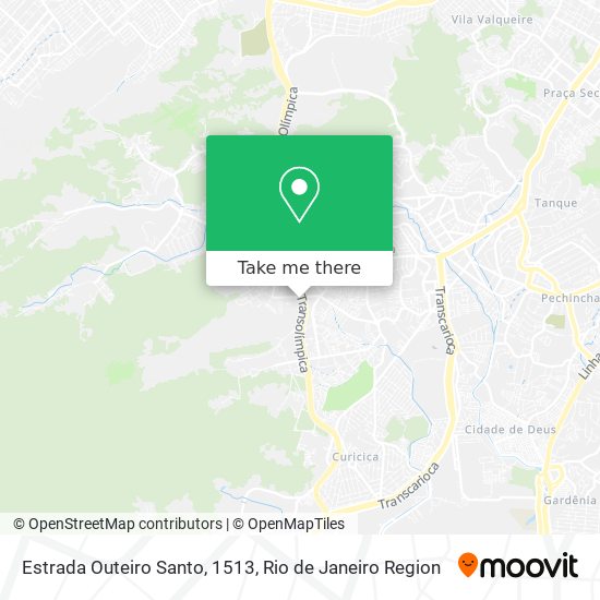 Estrada Outeiro Santo, 1513 map
