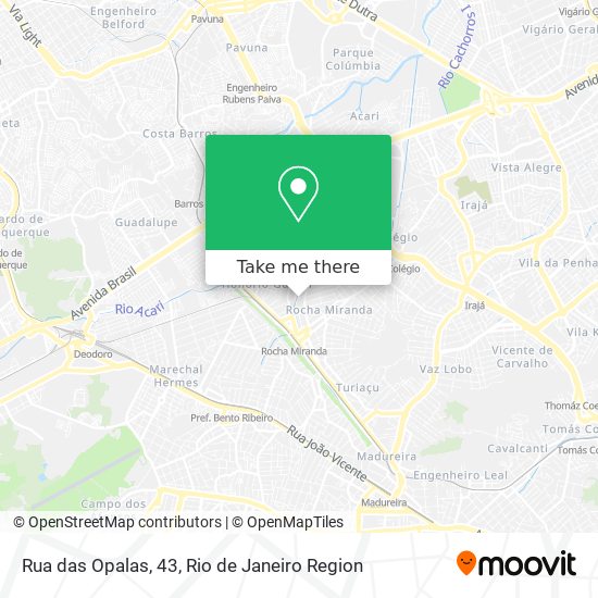 Rua das Opalas, 43 map