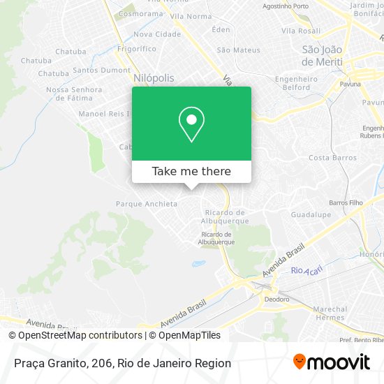 Praça Granito, 206 map