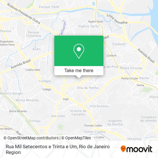 Rua Mil Setecentos e Trinta e Um map