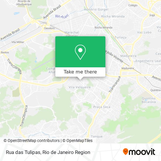 Rua das Tulipas map