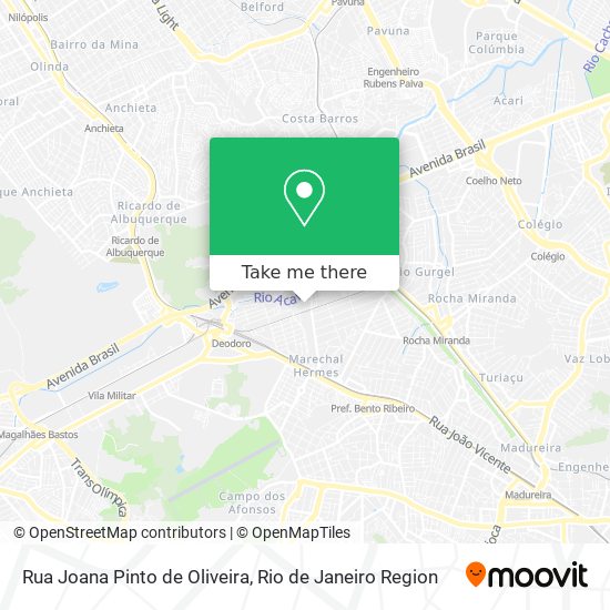 Mapa Rua Joana Pinto de Oliveira