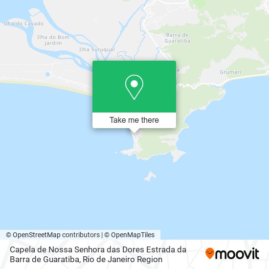 Mapa Capela de Nossa Senhora das Dores Estrada da Barra de Guaratiba