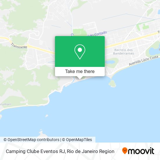 Mapa Camping Clube Eventos RJ