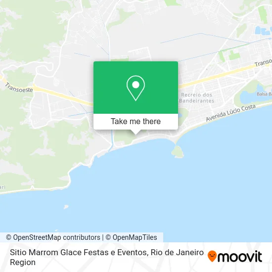 Sitio Marrom Glace Festas e Eventos map