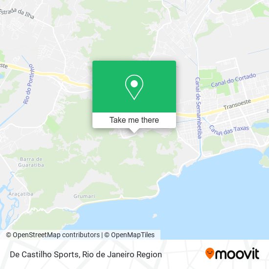 De Castilho Sports map