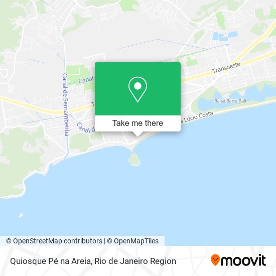 Quiosque Pé na Areia map