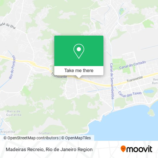 Madeiras Recreio map