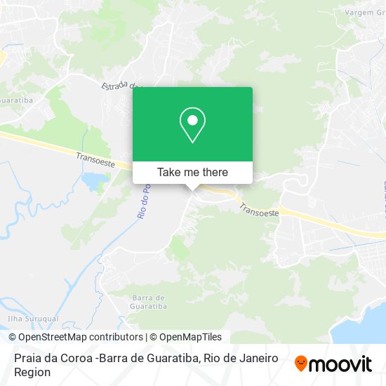 Praia da Coroa -Barra de Guaratiba map