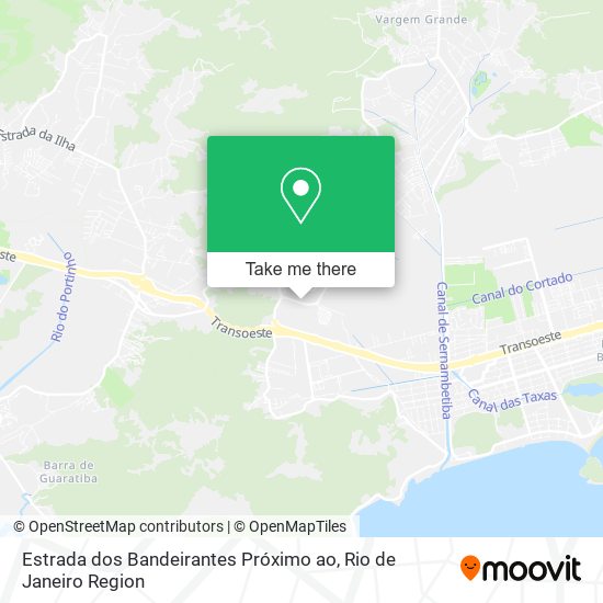 Mapa Estrada dos Bandeirantes Próximo ao