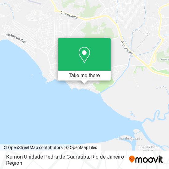 Mapa Kumon Unidade Pedra de Guaratiba