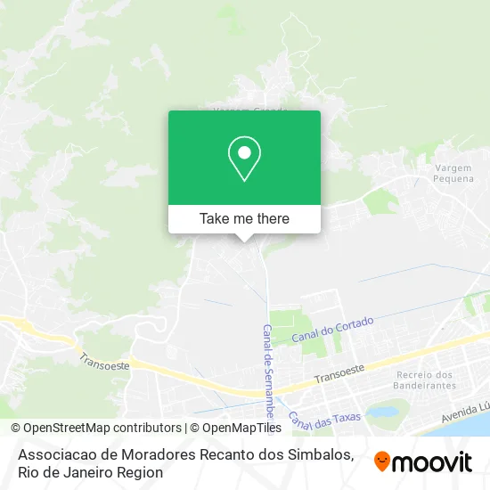 Associacao de Moradores Recanto dos Simbalos map