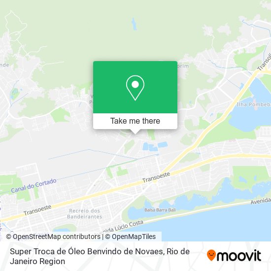 Super Troca de Óleo Benvindo de Novaes map