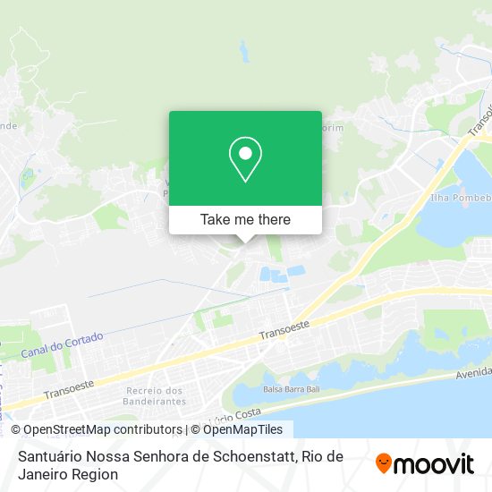 Mapa Santuário Nossa Senhora de Schoenstatt