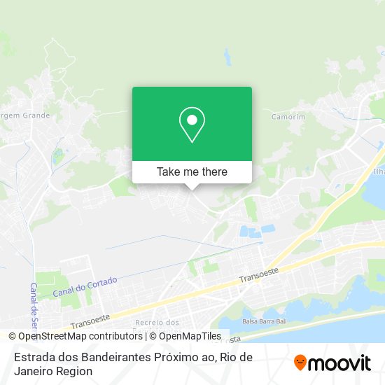 Mapa Estrada dos Bandeirantes Próximo ao