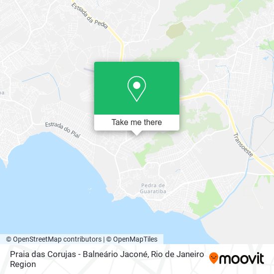 Mapa Praia das Corujas - Balneário Jaconé