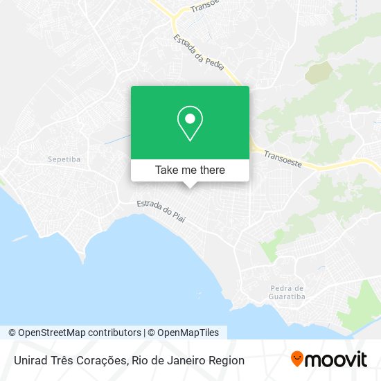 Unirad Três Corações map