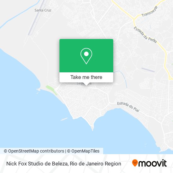 Mapa Nick Fox Studio de Beleza