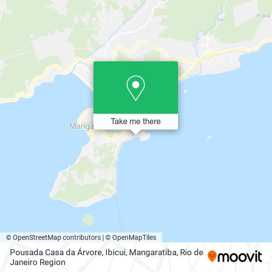 Mapa Pousada Casa da Árvore, Ibicui, Mangaratiba