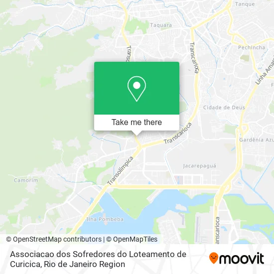 Associacao dos Sofredores do Loteamento de Curicica map