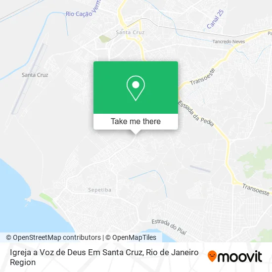 Igreja a Voz de Deus Em Santa Cruz map