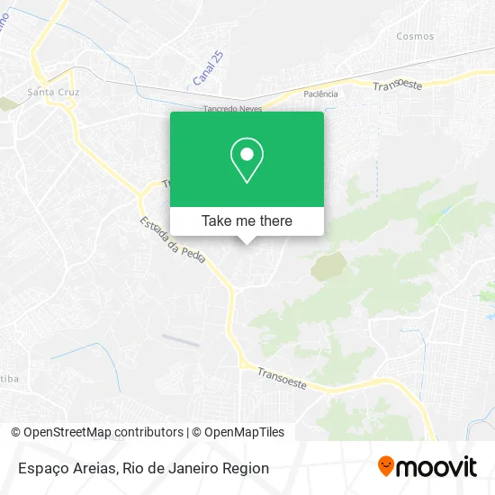 Espaço Areias map