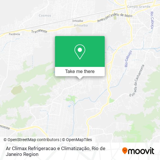 Ar Climax Refrigeracao e Climatização map