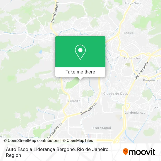Auto Escola Liderança Bergone map