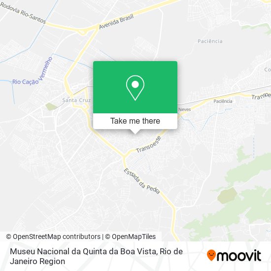 Mapa Museu Nacional da Quinta da Boa Vista