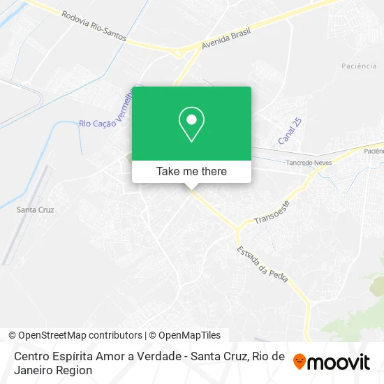 Centro Espírita Amor a Verdade - Santa Cruz map