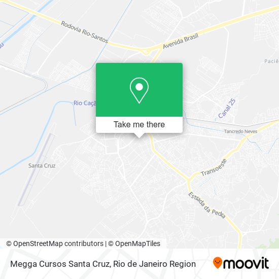 Megga Cursos Santa Cruz map