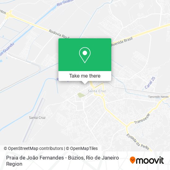 Praia de João Fernandes - Búzios map