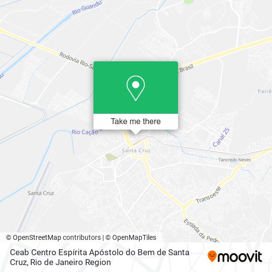 Mapa Ceab Centro Espírita Apóstolo do Bem de Santa Cruz