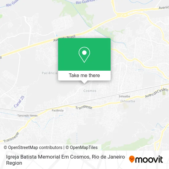 Igreja Batista Memorial Em Cosmos map