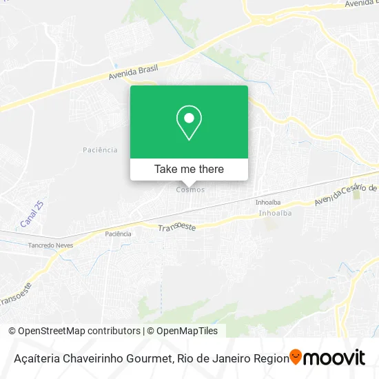 Açaíteria Chaveirinho Gourmet map