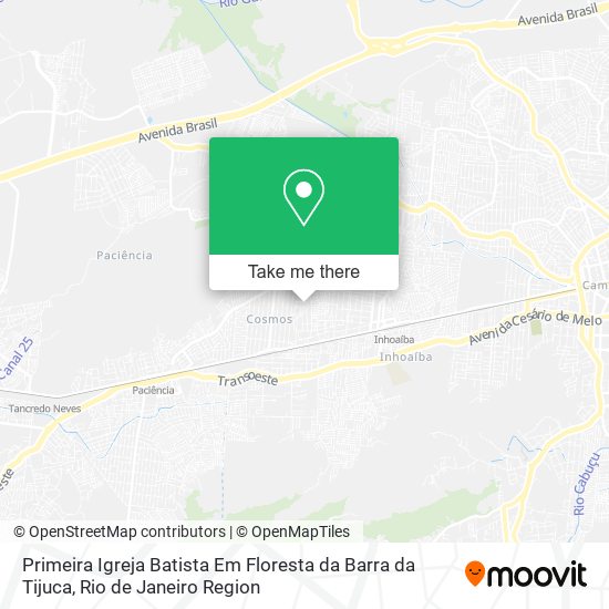 Primeira Igreja Batista Em Floresta da Barra da Tijuca map